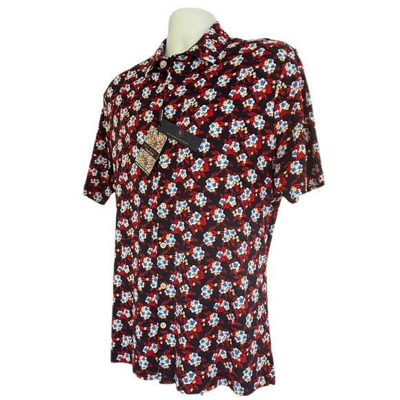 NWT - Hart Schaffner Marx Key West Collection Floral Button-Up Shirt - Size - L - Picture 4 of 12